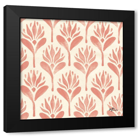 Spring Botanical Pattern IVB Black Modern Wood Framed Art Print by Penner, Janelle