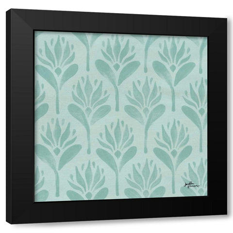 Spring Botanical Pattern VA Black Modern Wood Framed Art Print by Penner, Janelle