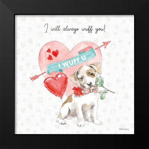 Paws of Love II Black Modern Wood Framed Art Print by Grove, Beth