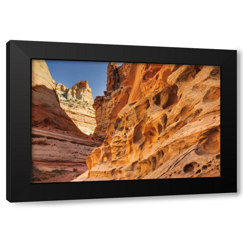 Crack Canyon I Black Modern Wood Framed Art Print by Majchrowicz, Alan