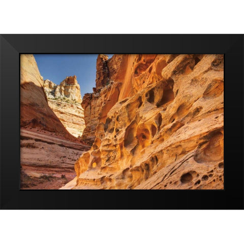 Crack Canyon I Black Modern Wood Framed Art Print by Majchrowicz, Alan