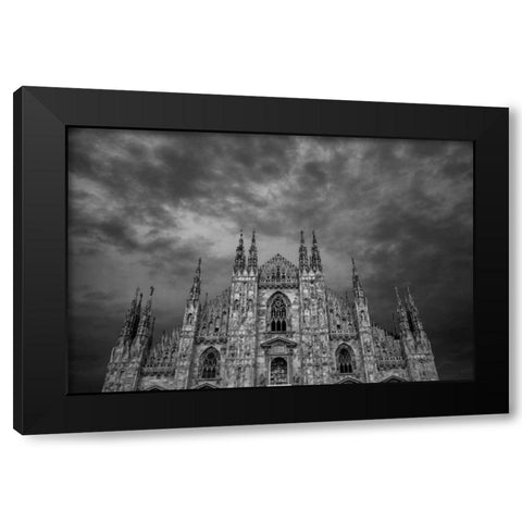 Duomo di Milano Black Modern Wood Framed Art Print by Aledanda