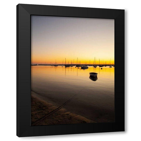 Marthas Vineyard Sunset I Black Modern Wood Framed Art Print by Aledanda