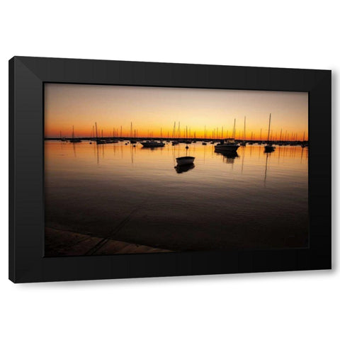 Marthas Vineyard Sunset II Black Modern Wood Framed Art Print by Aledanda