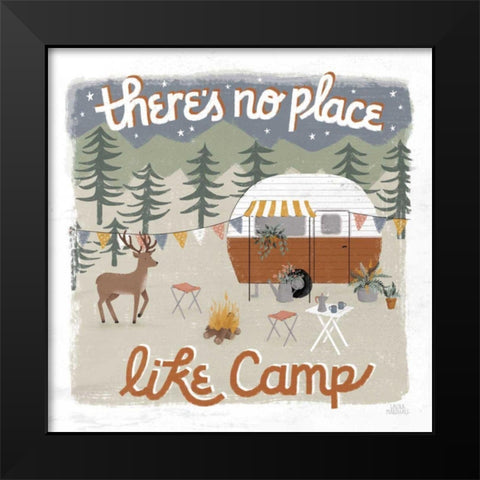 Gone Glamping II Black Modern Wood Framed Art Print by Marshall, Laura