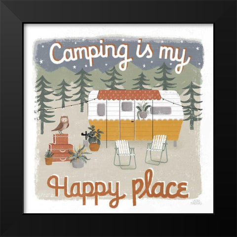 Gone Glamping V Black Modern Wood Framed Art Print by Marshall, Laura