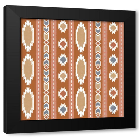 Gone Glamping Pattern IIB Black Modern Wood Framed Art Print by Marshall, Laura