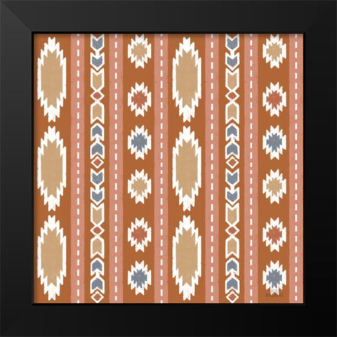 Gone Glamping Pattern IIB Black Modern Wood Framed Art Print by Marshall, Laura