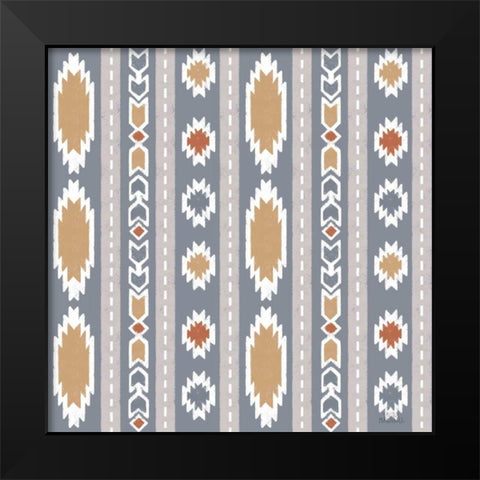 Gone Glamping Pattern IIC Black Modern Wood Framed Art Print by Marshall, Laura