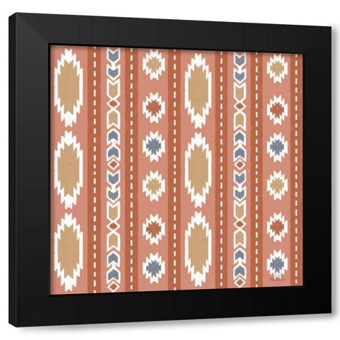 Gone Glamping Pattern IID Black Modern Wood Framed Art Print by Marshall, Laura