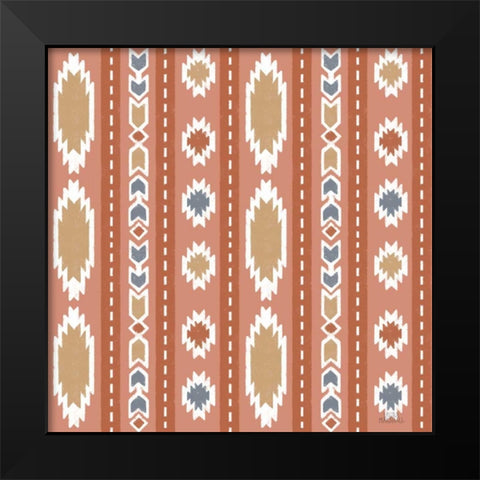 Gone Glamping Pattern IID Black Modern Wood Framed Art Print by Marshall, Laura