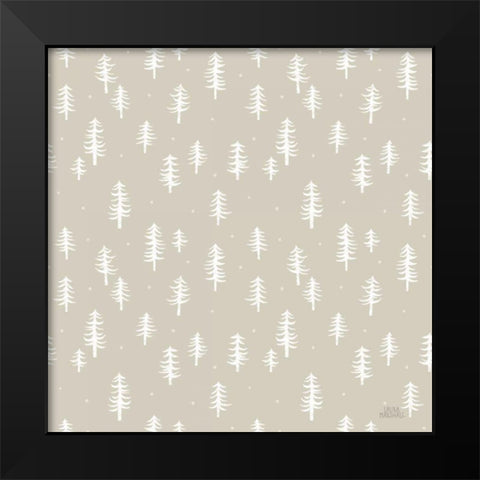 Gone Glamping Pattern IIIA Black Modern Wood Framed Art Print by Marshall, Laura