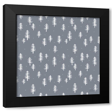 Gone Glamping Pattern IIIC Black Modern Wood Framed Art Print by Marshall, Laura