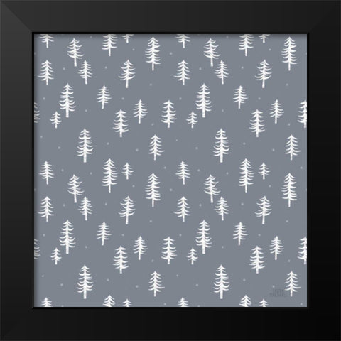 Gone Glamping Pattern IIIC Black Modern Wood Framed Art Print by Marshall, Laura