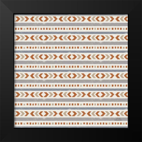 Gone Glamping Pattern IVA Black Modern Wood Framed Art Print by Marshall, Laura