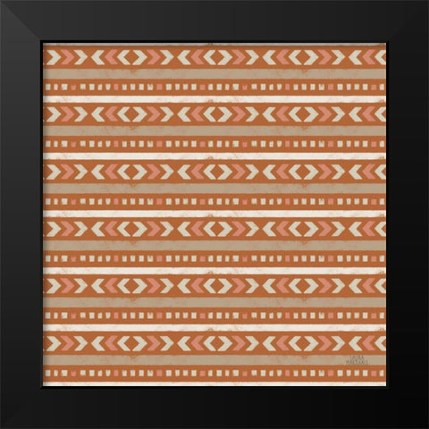 Gone Glamping Pattern IVB Black Modern Wood Framed Art Print by Marshall, Laura