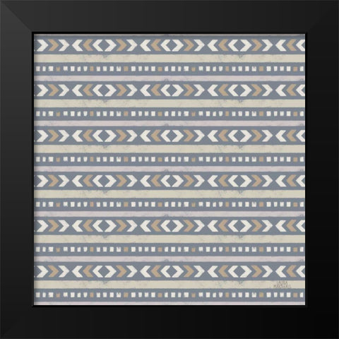 Gone Glamping Pattern IVC Black Modern Wood Framed Art Print by Marshall, Laura
