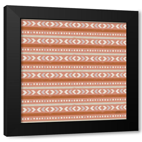 Gone Glamping Pattern IVD Black Modern Wood Framed Art Print with Double Matting by Marshall, Laura