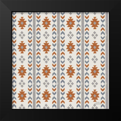 Gone Glamping Pattern VA Black Modern Wood Framed Art Print by Marshall, Laura