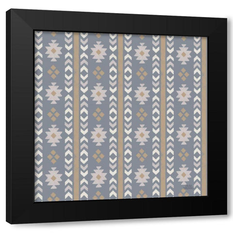 Gone Glamping Pattern VC Black Modern Wood Framed Art Print with Double Matting by Marshall, Laura
