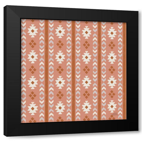 Gone Glamping Pattern VD Black Modern Wood Framed Art Print with Double Matting by Marshall, Laura