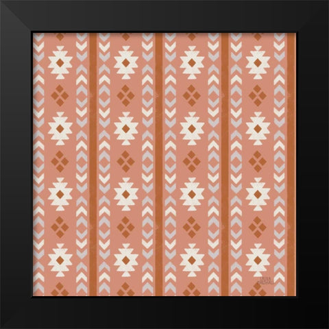 Gone Glamping Pattern VD Black Modern Wood Framed Art Print by Marshall, Laura