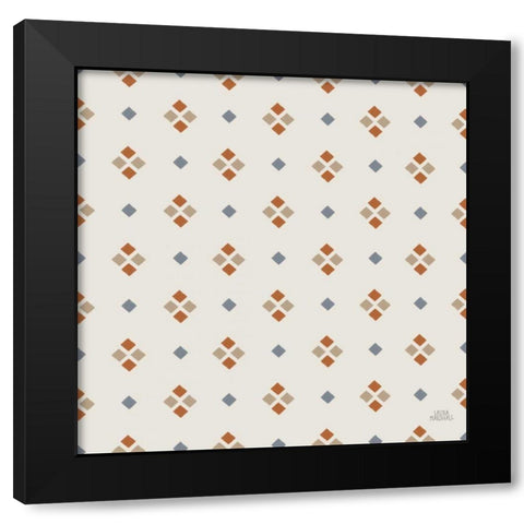 Gone Glamping Pattern VIIA Black Modern Wood Framed Art Print with Double Matting by Marshall, Laura
