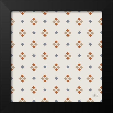 Gone Glamping Pattern VIIA Black Modern Wood Framed Art Print by Marshall, Laura