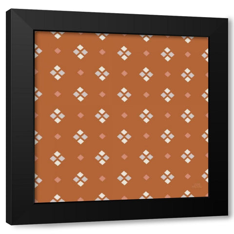 Gone Glamping Pattern VIIB Black Modern Wood Framed Art Print with Double Matting by Marshall, Laura