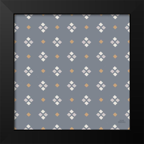 Gone Glamping Pattern VIIC Black Modern Wood Framed Art Print by Marshall, Laura