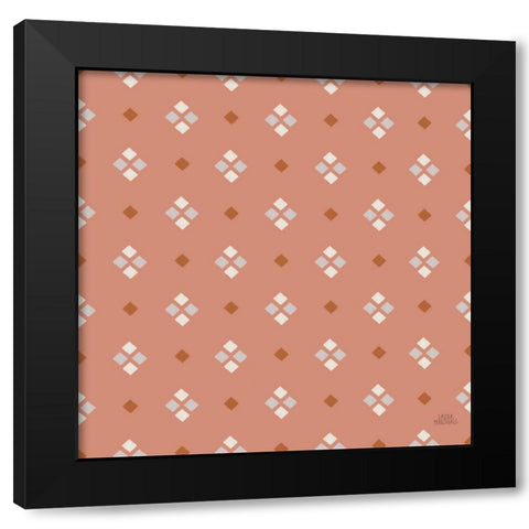 Gone Glamping Pattern VIID Black Modern Wood Framed Art Print with Double Matting by Marshall, Laura