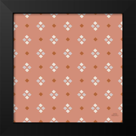 Gone Glamping Pattern VIID Black Modern Wood Framed Art Print by Marshall, Laura