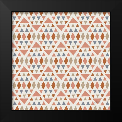 Gone Glamping Pattern VIIIA Black Modern Wood Framed Art Print by Marshall, Laura