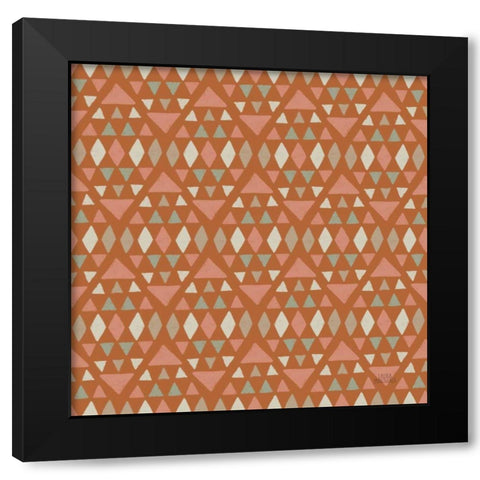 Gone Glamping Pattern VIIIB Black Modern Wood Framed Art Print with Double Matting by Marshall, Laura