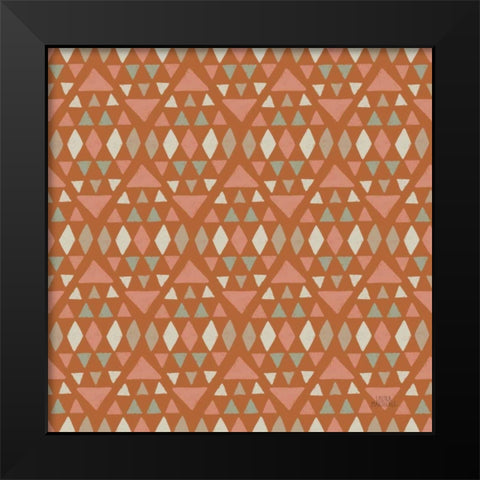 Gone Glamping Pattern VIIIB Black Modern Wood Framed Art Print by Marshall, Laura
