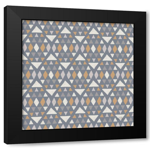 Gone Glamping Pattern VIIIC Black Modern Wood Framed Art Print with Double Matting by Marshall, Laura