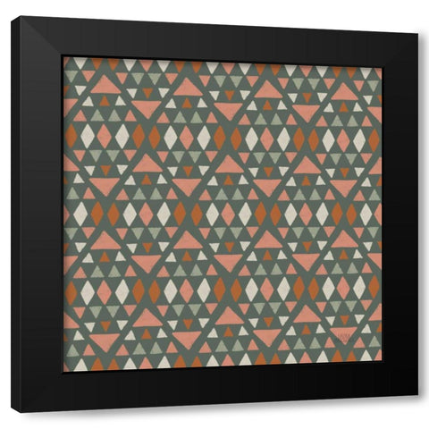 Gone Glamping Pattern VIIID Black Modern Wood Framed Art Print by Marshall, Laura