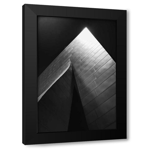 Skyscraper III Black Modern Wood Framed Art Print by Aledanda