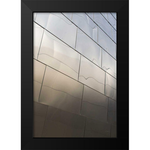 Skyscraper IV Black Modern Wood Framed Art Print by Aledanda