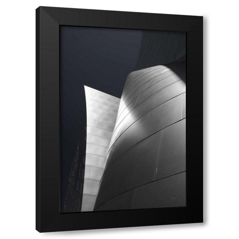 Skyscraper V Black Modern Wood Framed Art Print with Double Matting by Aledanda