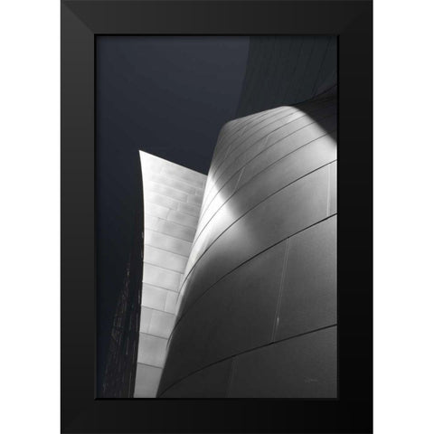 Skyscraper V Black Modern Wood Framed Art Print by Aledanda