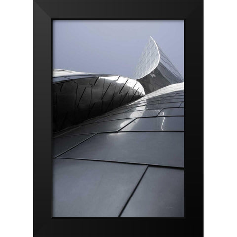 Skyscraper VII Black Modern Wood Framed Art Print by Aledanda
