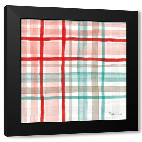 Paws of Love Pattern V Black Modern Wood Framed Art Print with Double Matting by Grove, Beth