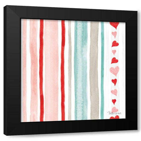 Paws of Love Pattern VI Black Modern Wood Framed Art Print with Double Matting by Grove, Beth