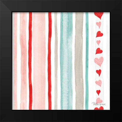 Paws of Love Pattern VI Black Modern Wood Framed Art Print by Grove, Beth