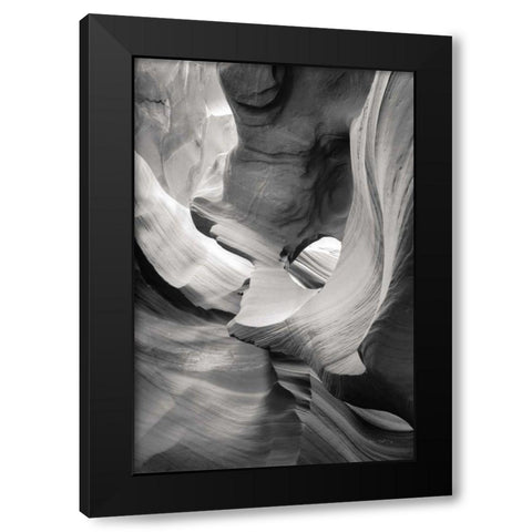 Lower Antelope Canyon IX BW Black Modern Wood Framed Art Print by Majchrowicz, Alan