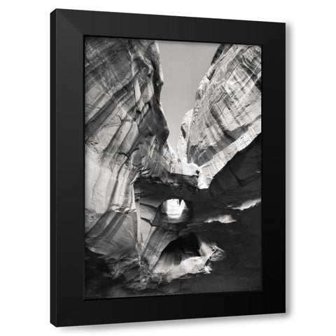 Neon Canyon I BW Black Modern Wood Framed Art Print with Double Matting by Majchrowicz, Alan