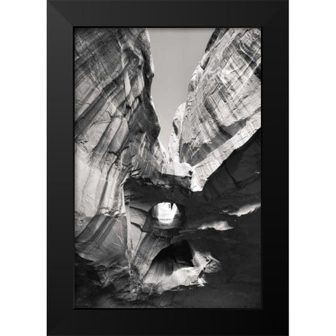Neon Canyon I BW Black Modern Wood Framed Art Print by Majchrowicz, Alan