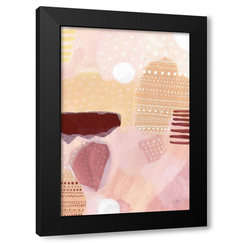 Terracotta Tribal Black Modern Wood Framed Art Print by Mack, Lynn