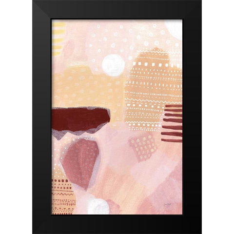 Terracotta Tribal Black Modern Wood Framed Art Print by Mack, Lynn